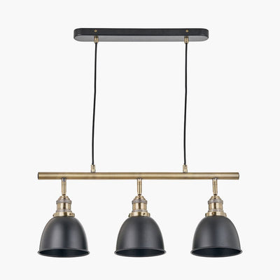 Pacific Lifestyle Outdoors Augusto Black and Gold Task Bar Pendant House of Isabella UK