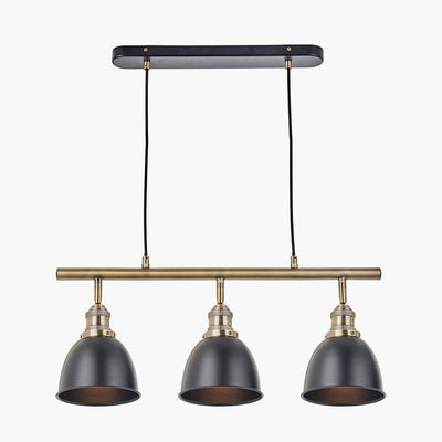 Pacific Lifestyle Outdoors Augusto Black and Gold Task Bar Pendant House of Isabella UK