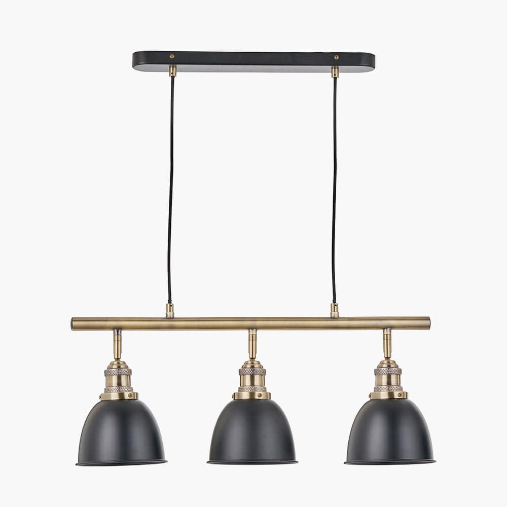Augusto Black and Gold Task Bar Pendant.