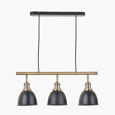 Pacific Lifestyle Outdoors Augusto Black and Gold Task Bar Pendant House of Isabella UK