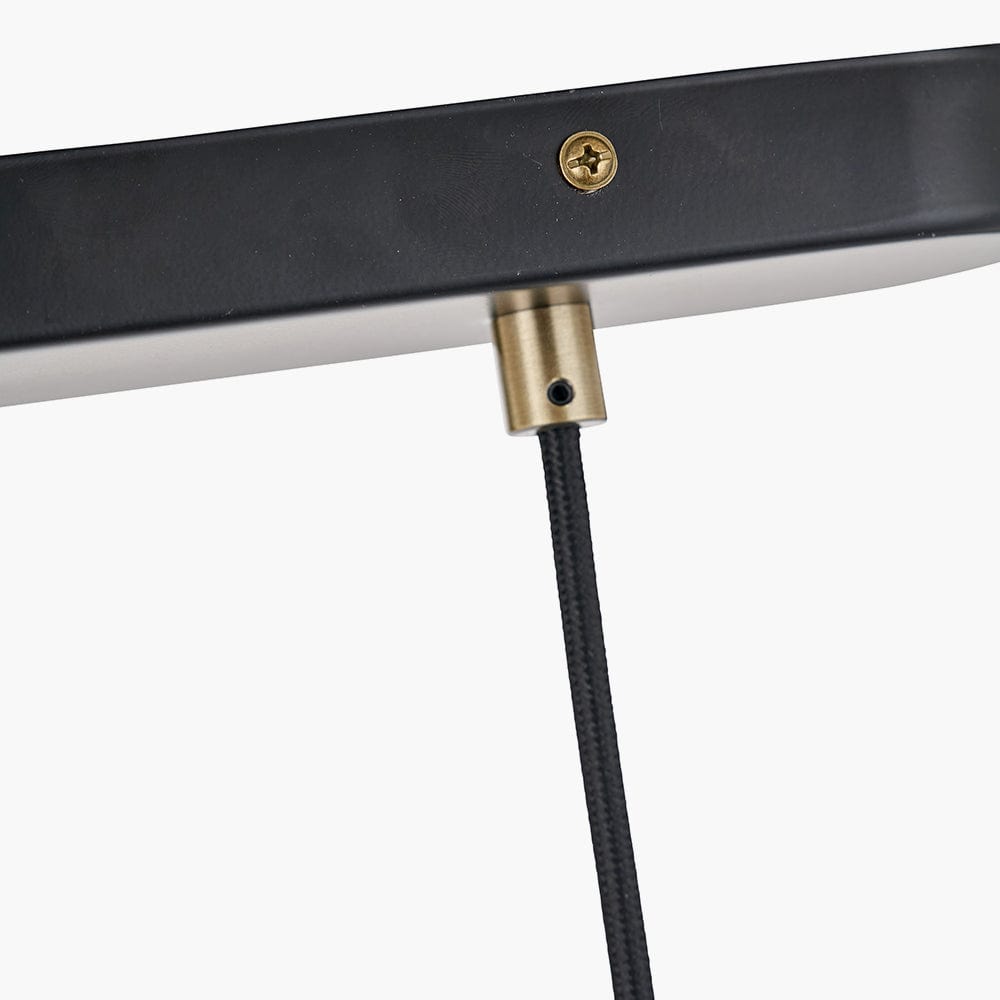 Augusto Black and Gold Task Bar Pendant.