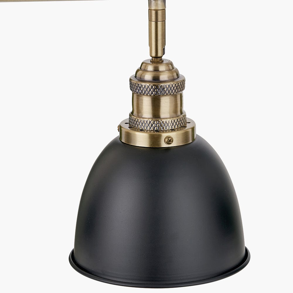 Augusto Black and Gold Task Bar Pendant.