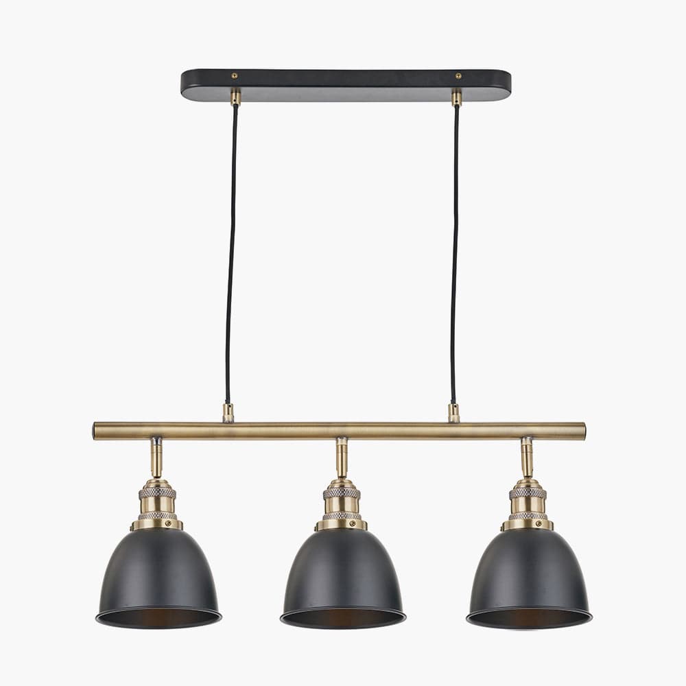 Augusto Black and Gold Task Bar Pendant.