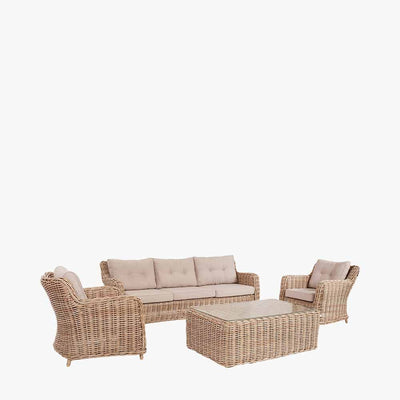 Pacific Lifestyle Outdoors Barakaldo Natural Antique Lounge Set House of Isabella UK