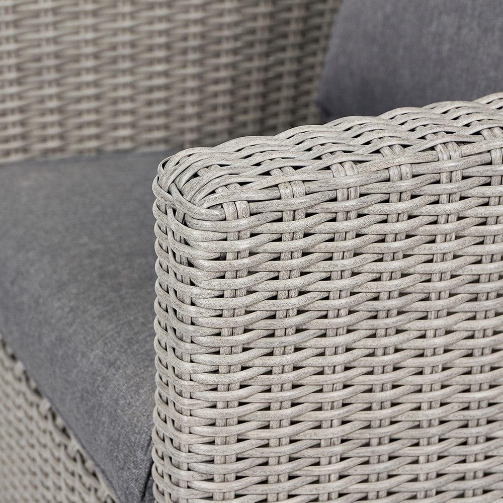 Barbados Slate Grey Outdoor 3 Seater Seating Set with Ceramic Top.