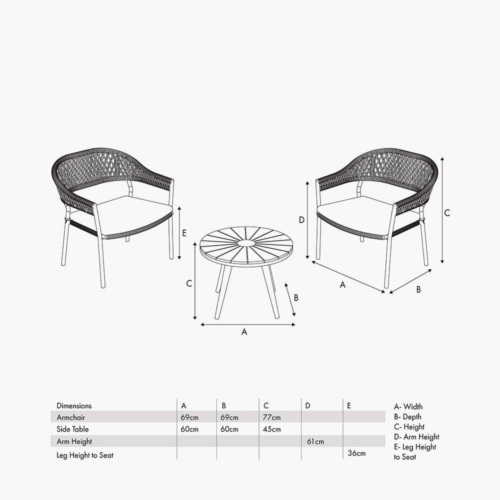Bazel Outdoor Bistro Set.