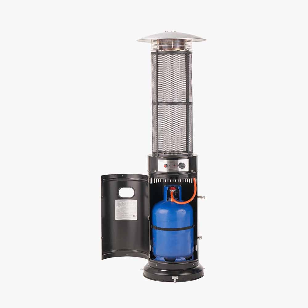 Black Cylinder Patio Heater.
