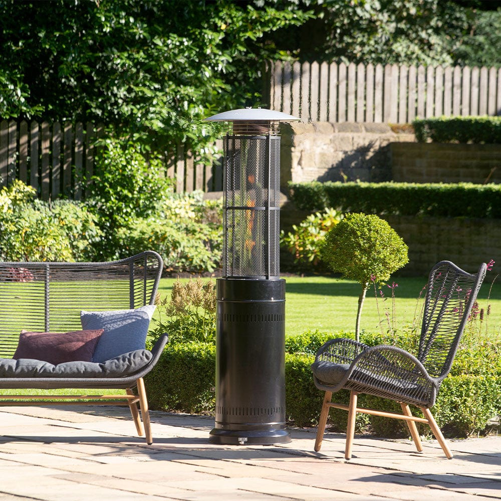 Black Cylinder Patio Heater.