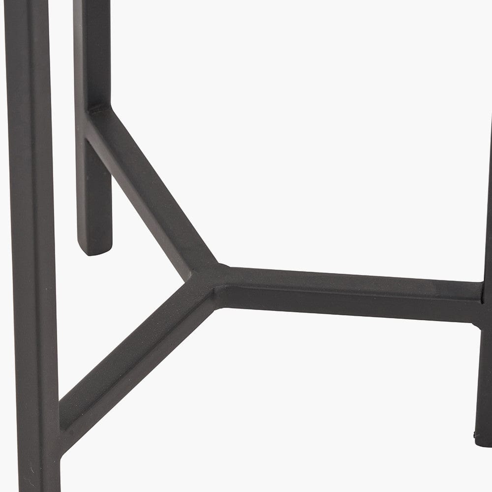 Brass and Matt Black Metal Floor Planter Large.