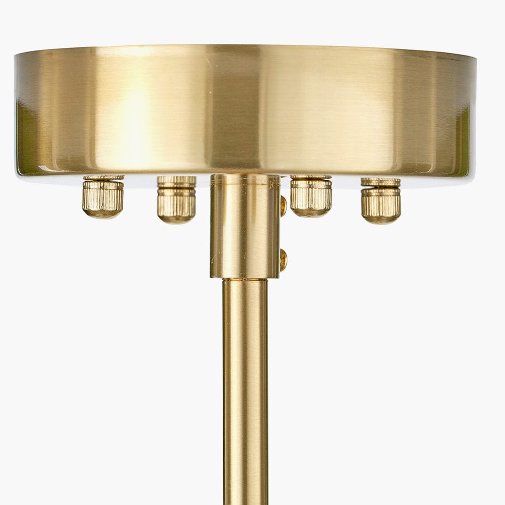 Brielle Clear Glass and Antique Brass 12 Light Pendant.