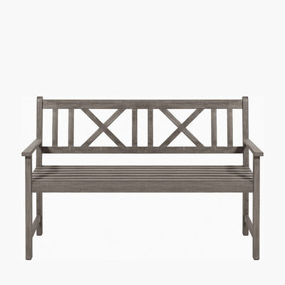 Pacific Lifestyle Outdoors Cambridge Antique Grey 3 Seater Acacia Wood Bench House of Isabella UK