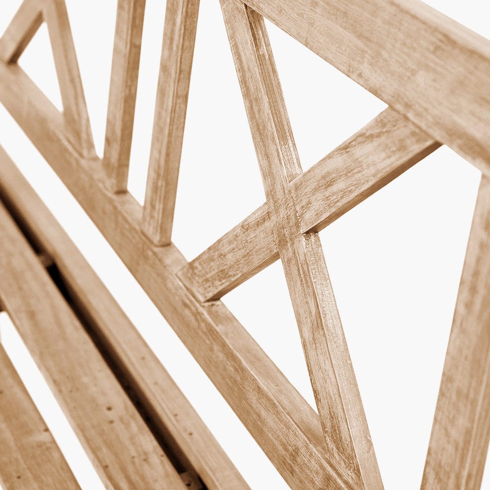 Cambridge Light Teak 3 Seater Acacia Wood Bench K/D.