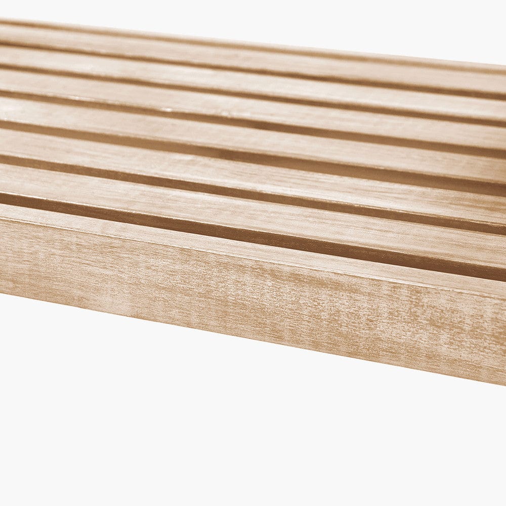 Cambridge Light Teak 3 Seater Acacia Wood Bench K/D.