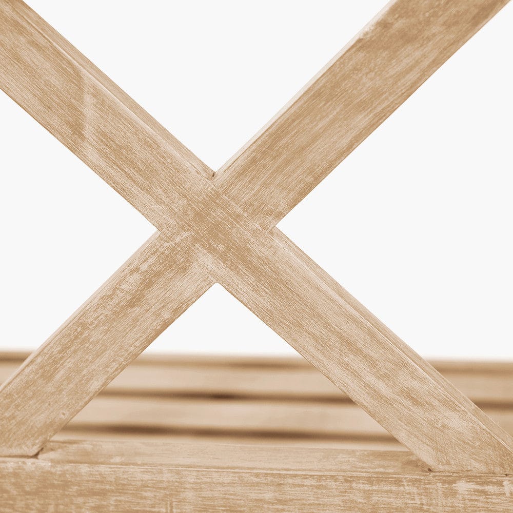 Cambridge Light Teak 3 Seater Acacia Wood Bench K/D.