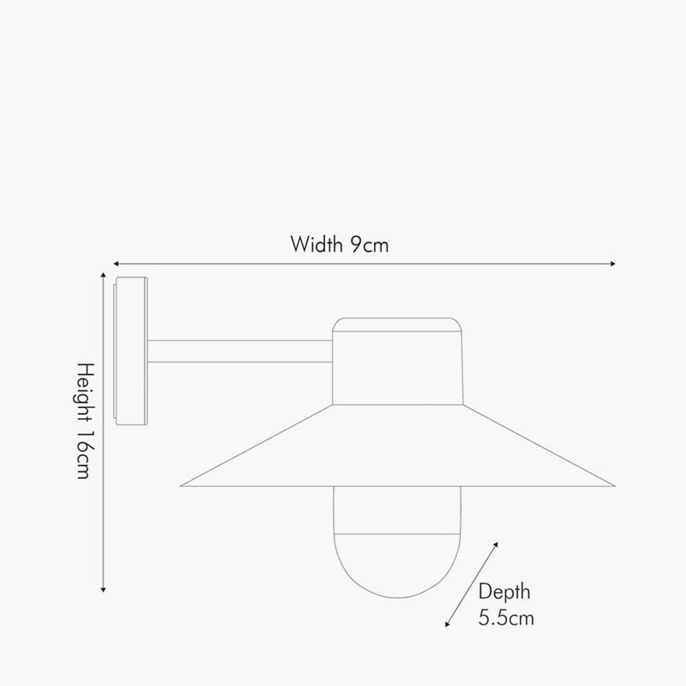 Carina Dark Grey Metal Outdoor Wall Light.