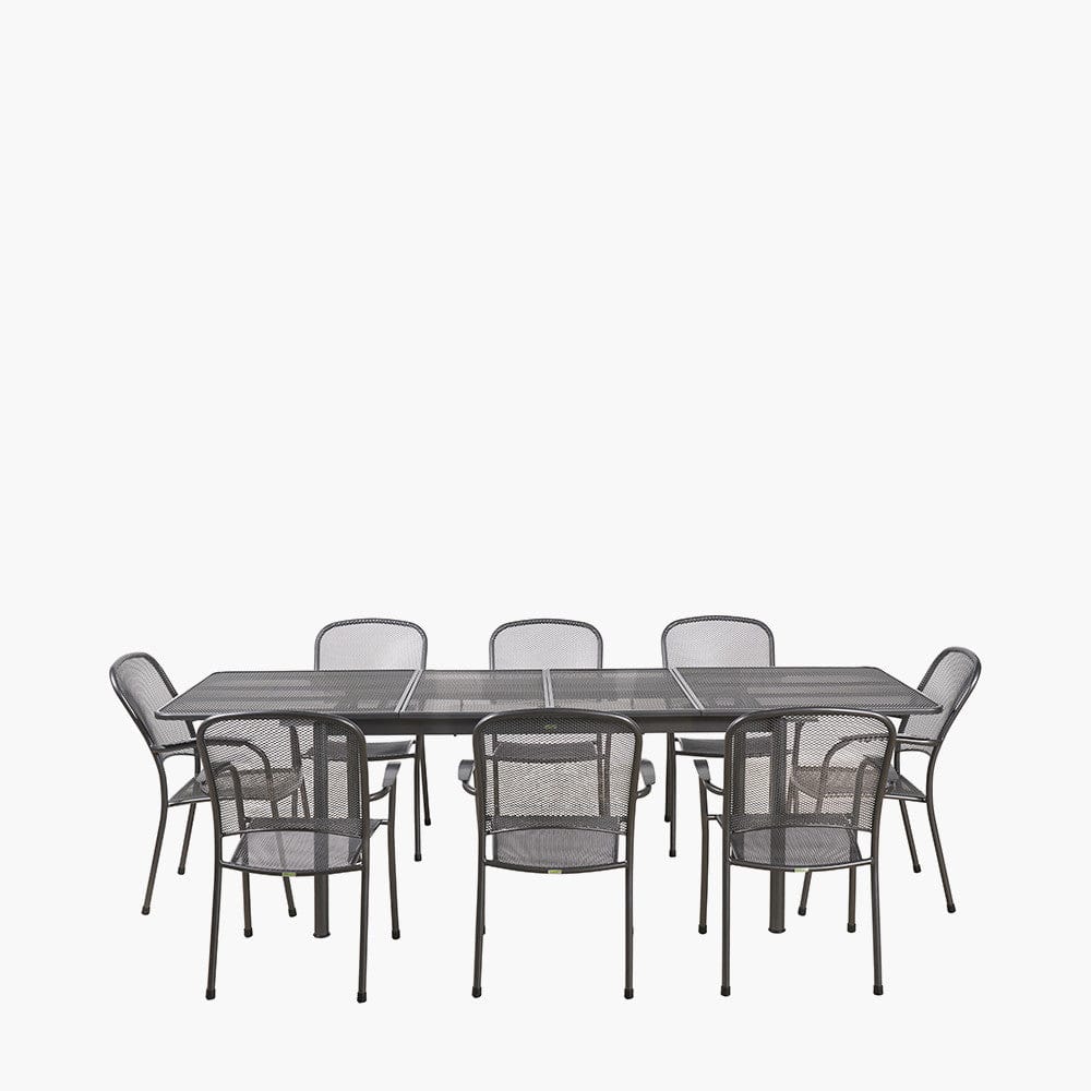 Carlo Extendable Rectangular 8 Seater Dining Set.