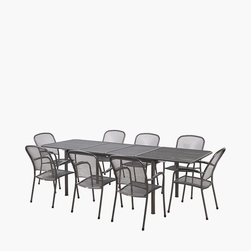 Carlo Extendable Rectangular 8 Seater Dining Set.
