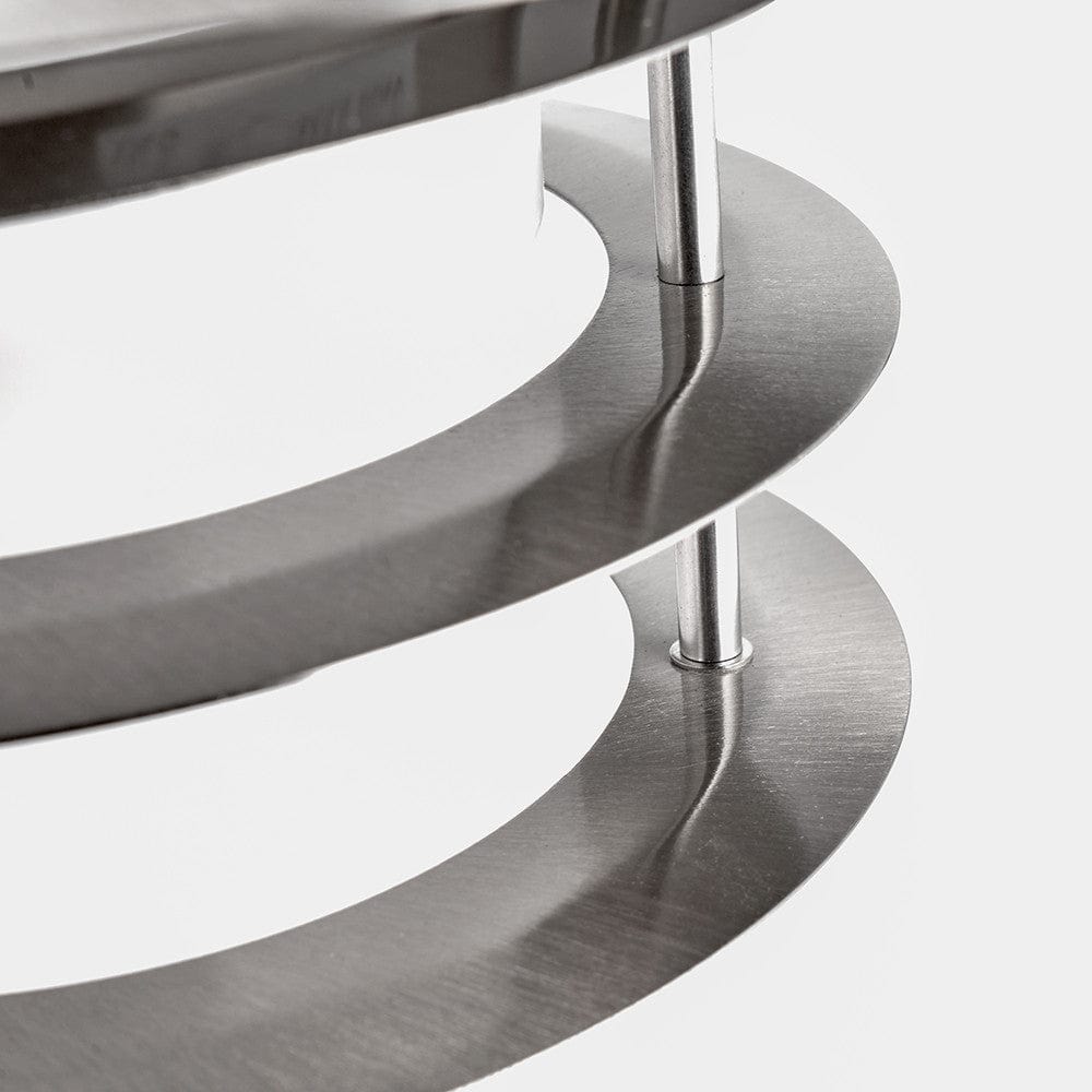 Centauri Brushed Steel Metal and Opaque Glass Wall Light.