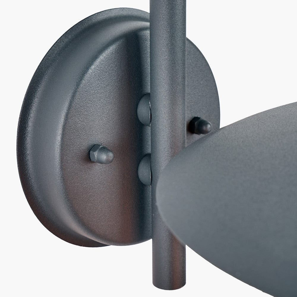 Centauri Dark Grey and Opaque Glass Wall Light.