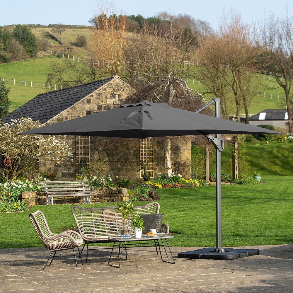 Challenger T2 3.5 x 2.6m Oblong Anthracite Parasol.