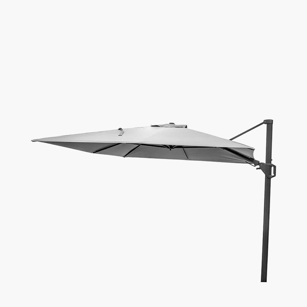 Challenger T2 3.5 x 2.6m Oblong Luna Grey Parasol.