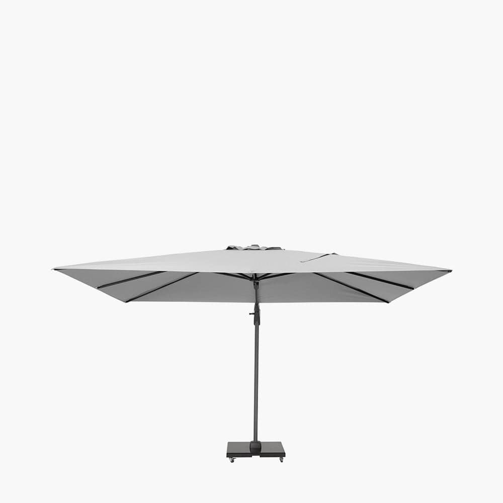 Pacific Lifestyle Outdoors Challenger T2 3.5 x 2.6m Oblong Luna Grey Parasol House of Isabella UK