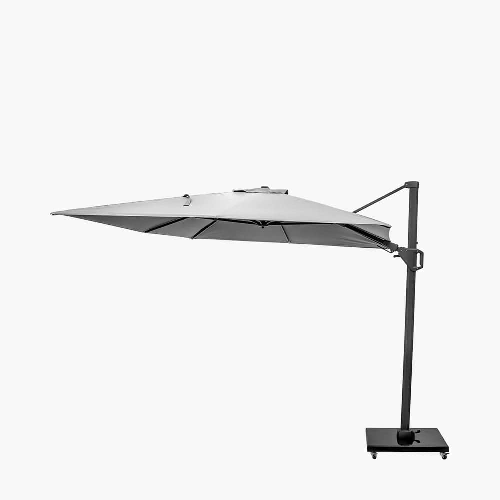 Challenger T2 3.5 x 2.6m Oblong Luna Grey Parasol.