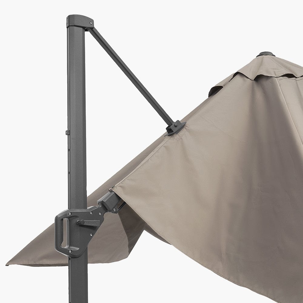 Challenger T2 3.5 x 2.6m Oblong Taupe Parasol.