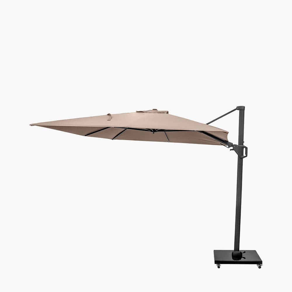 Challenger T2 3.5 x 2.6m Oblong Taupe Parasol.