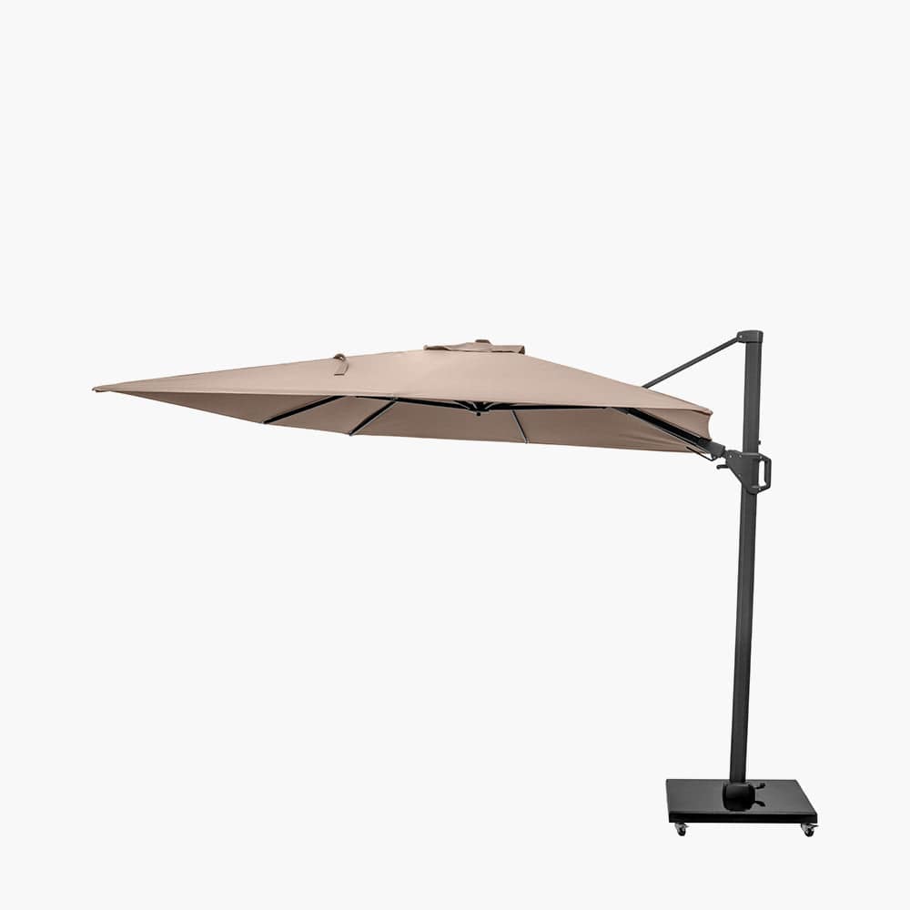 Pacific Lifestyle Outdoors Challenger T2 3.5 x 2.6m Oblong Taupe Parasol House of Isabella UK