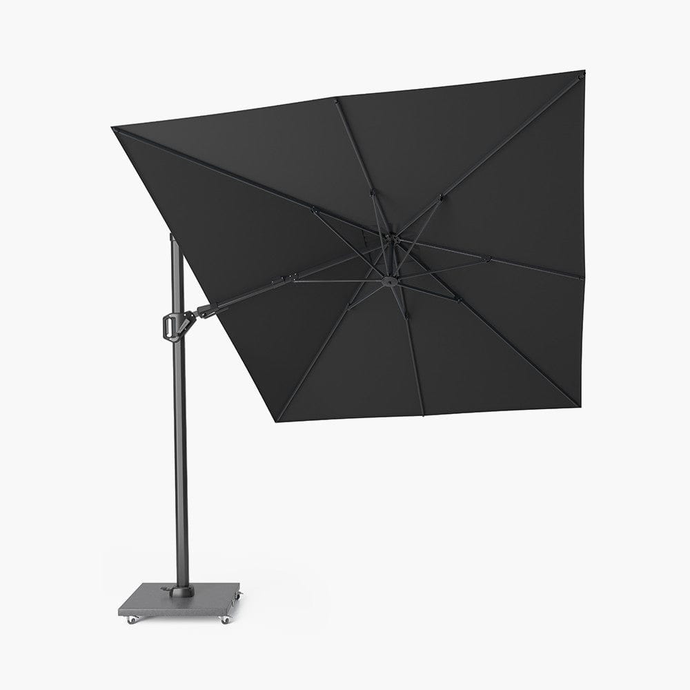 Challenger T2 3.5 x 2.6m Rectangular Premium Faded Black Free Arm Parasol.