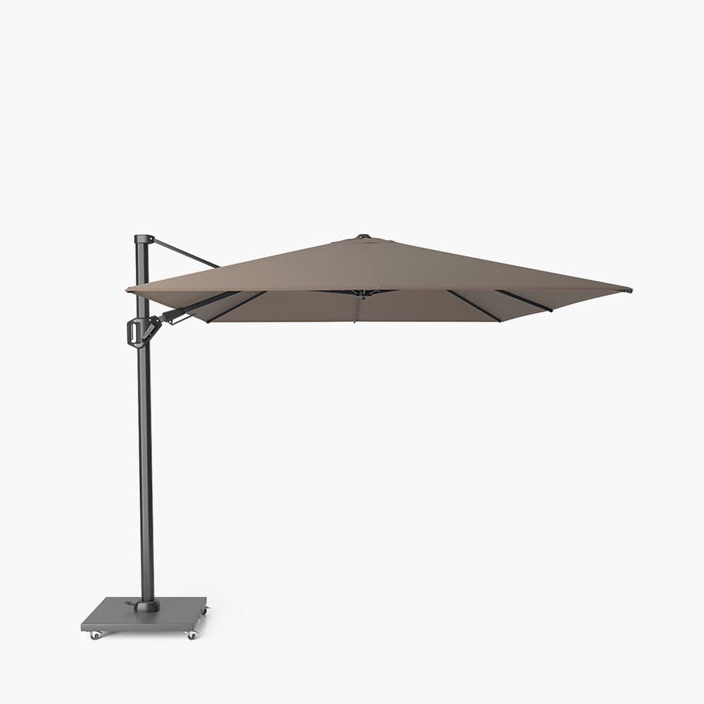 Challenger T2 3.5 x 2.6m Rectangular Premium Havana Taupe Free Arm Parasol.