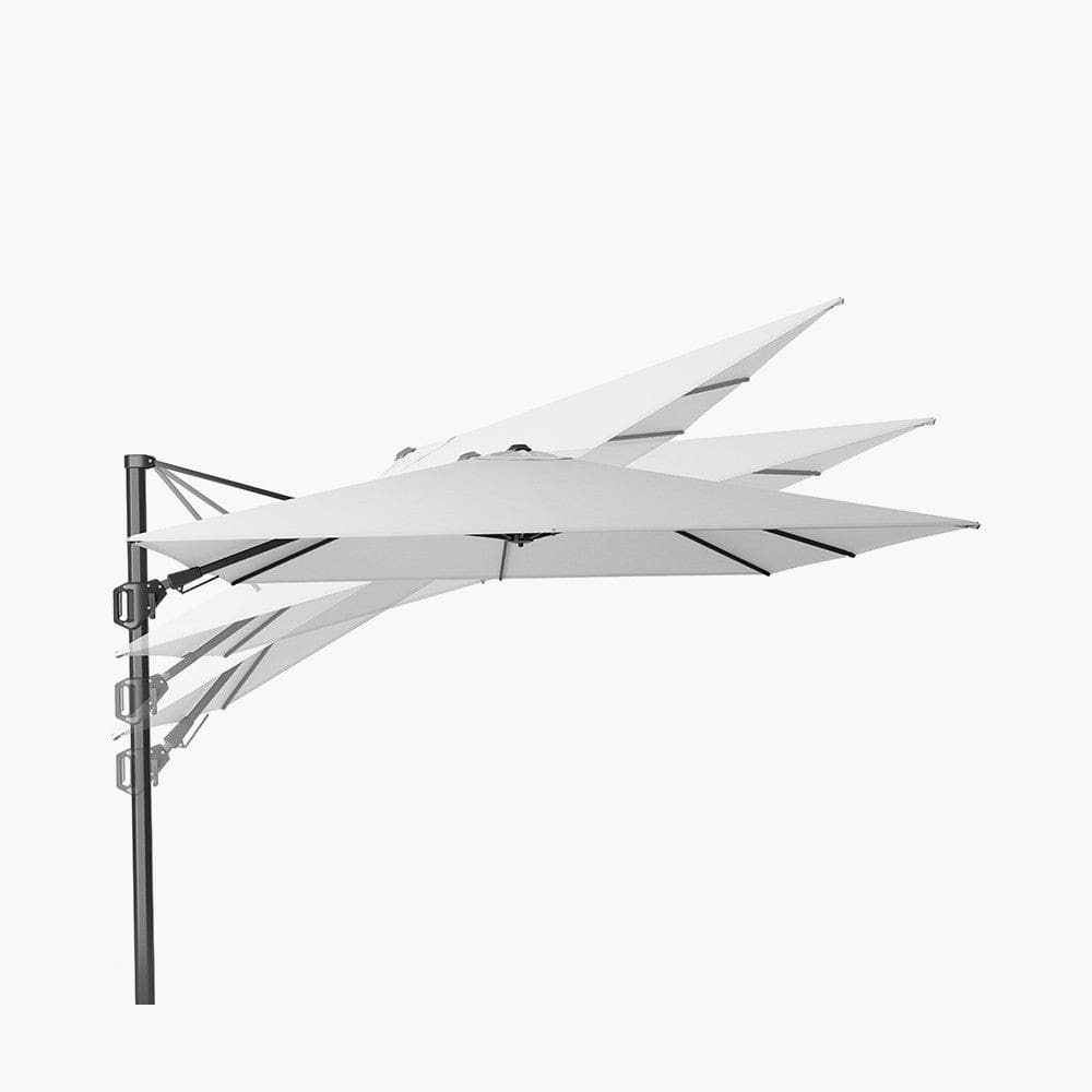 Pacific Lifestyle Outdoors Challenger T2 3.5 x 2.6m Rectangular Premium Manhattan Grey Free Arm Parasol House of Isabella UK