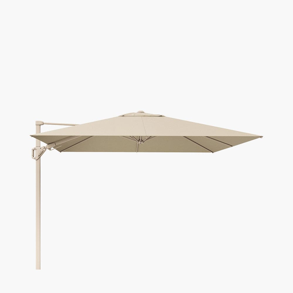 Challenger T2 3.5 x 2.6m Rectangular Sandstone / Champagne Free Arm Parasol.