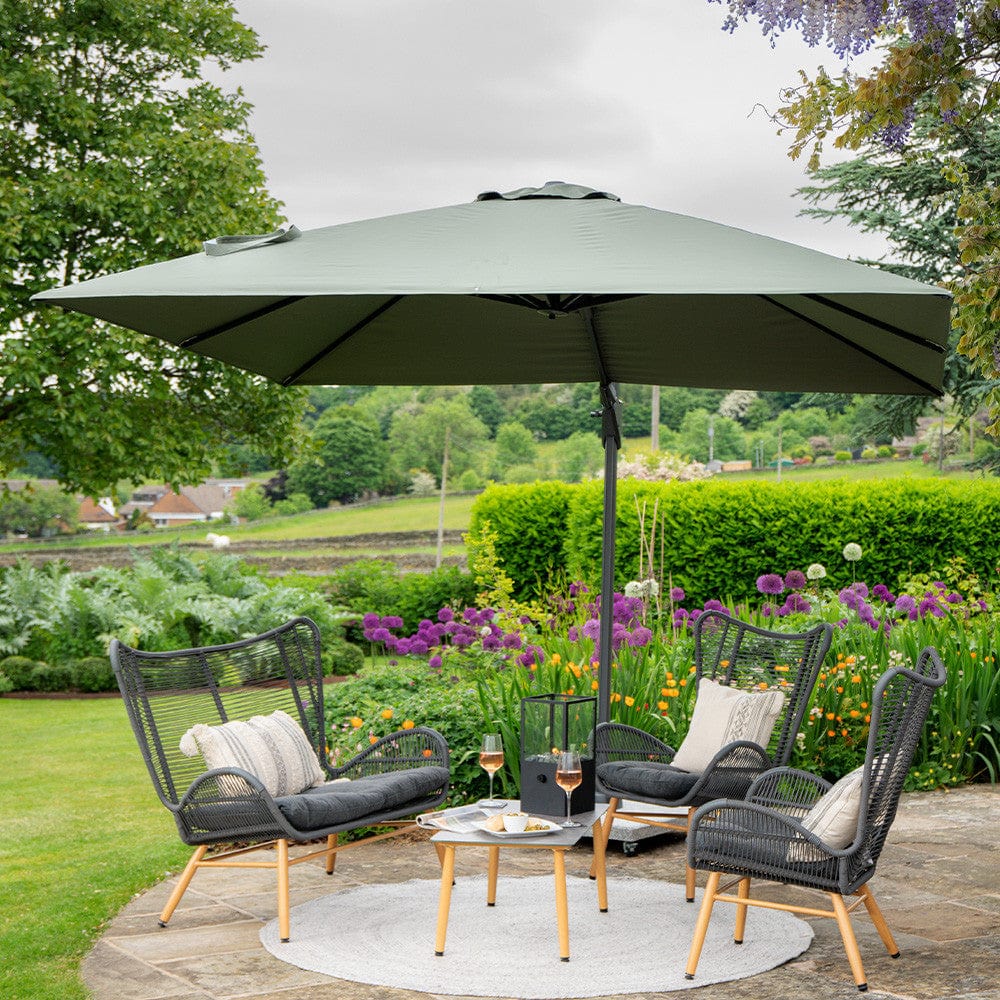 Challenger T2 3m Square Olive Parasol.