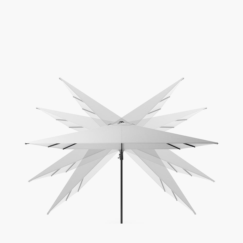 Pacific Lifestyle Outdoors Challenger T2 3m Square Premium Champagne Free Arm Parasol House of Isabella UK