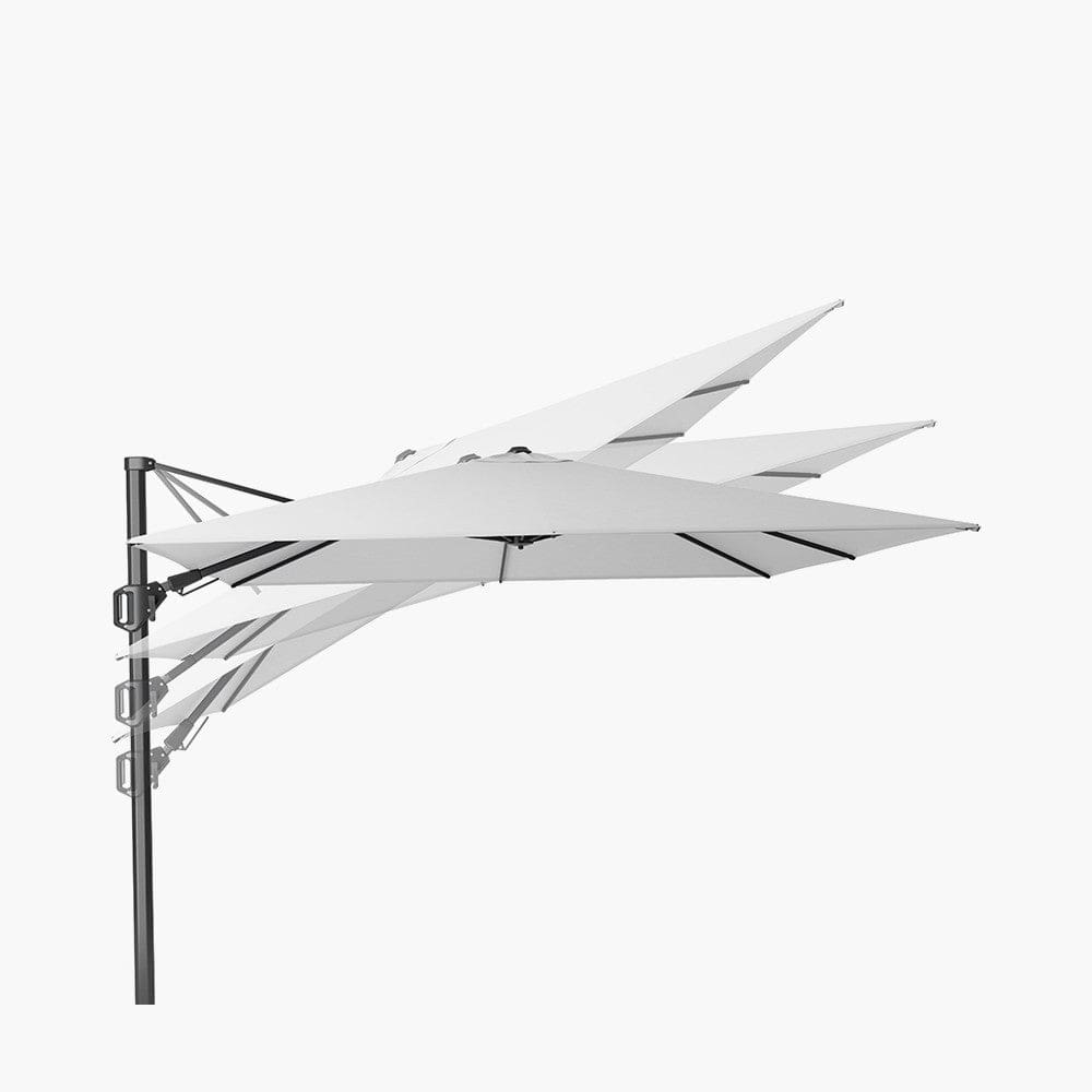 Pacific Lifestyle Outdoors Challenger T2 3m Square Premium Champagne Free Arm Parasol House of Isabella UK