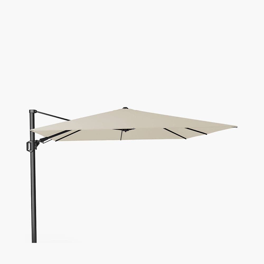 Pacific Lifestyle Outdoors Challenger T2 3m Square Premium Champagne Free Arm Parasol House of Isabella UK