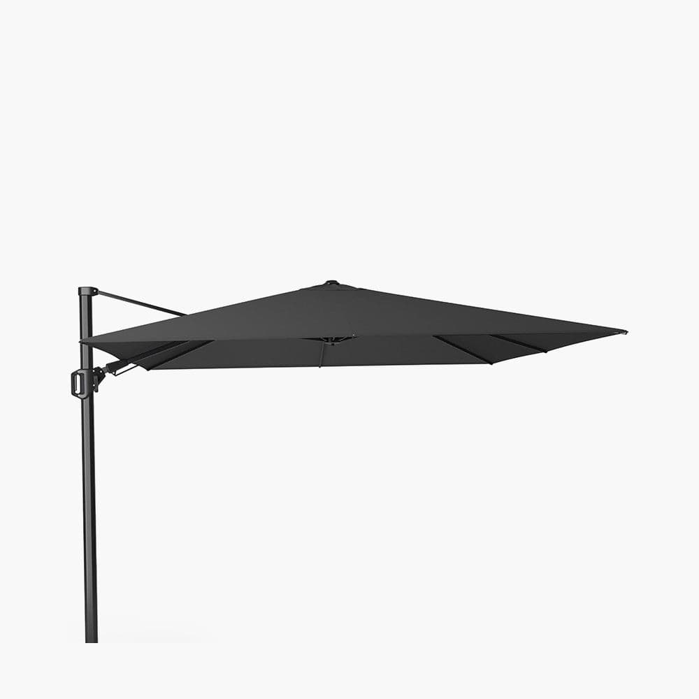 Pacific Lifestyle Outdoors Challenger T2 3m Square Premium Faded Black Free Arm Parasol House of Isabella UK