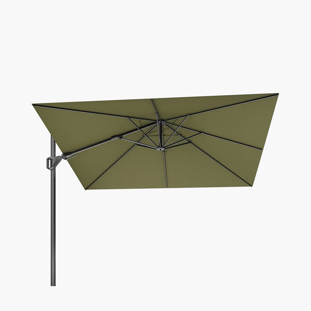 Challenger T2 3m Square Premium Lush Green Free Arm Parasol.