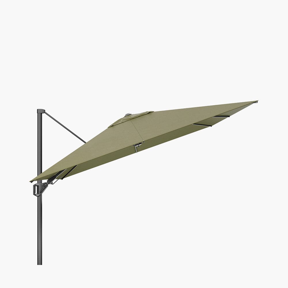 Challenger T2 3m Square Premium Lush Green Free Arm Parasol.