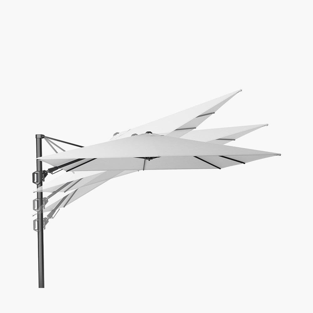 Challenger T2 3m Square Sandstone / Champagne Free Arm Parasol.