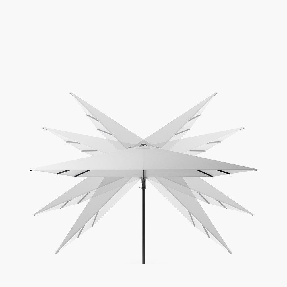 Challenger Teak T2 3m Square Premium Champagne Free Arm Parasol.