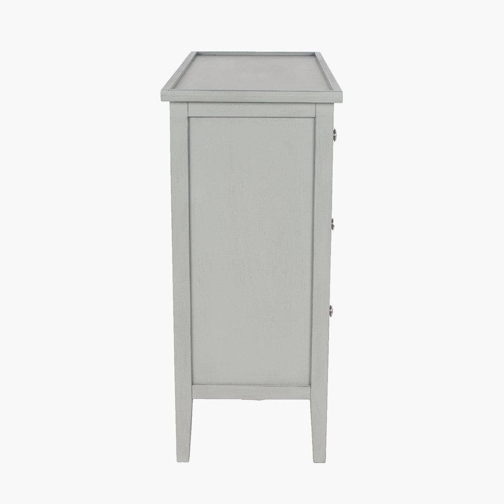 Chelmsford Vendee Grey Pine Wood 4 Drawer Unit.