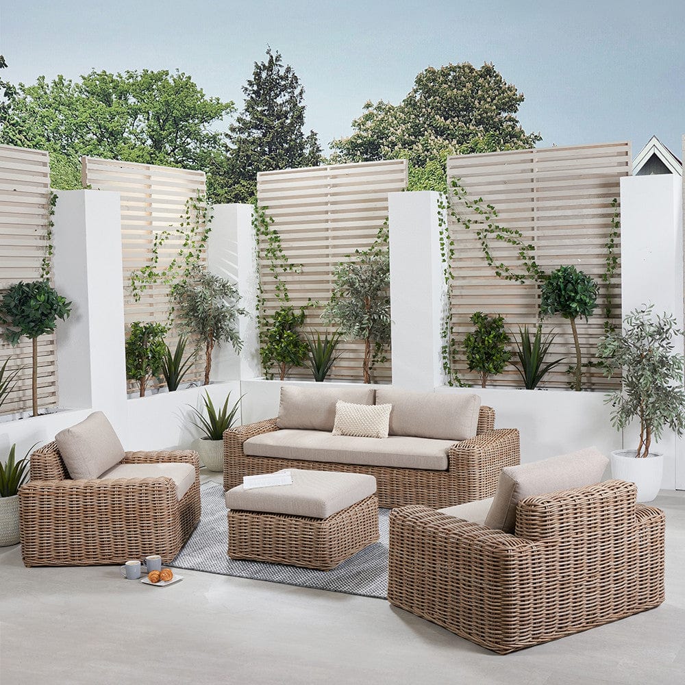 Pacific Lifestyle Outdoors Como Natural Antique Lounge Set House of Isabella UK