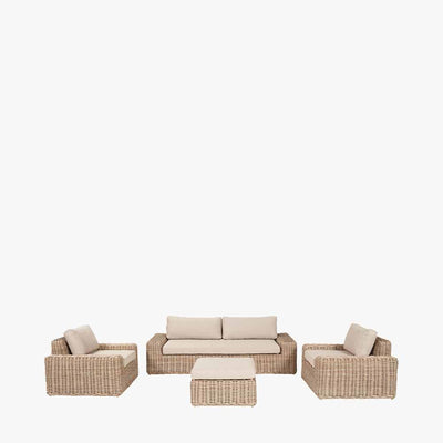 Pacific Lifestyle Outdoors Como Natural Antique Lounge Set House of Isabella UK