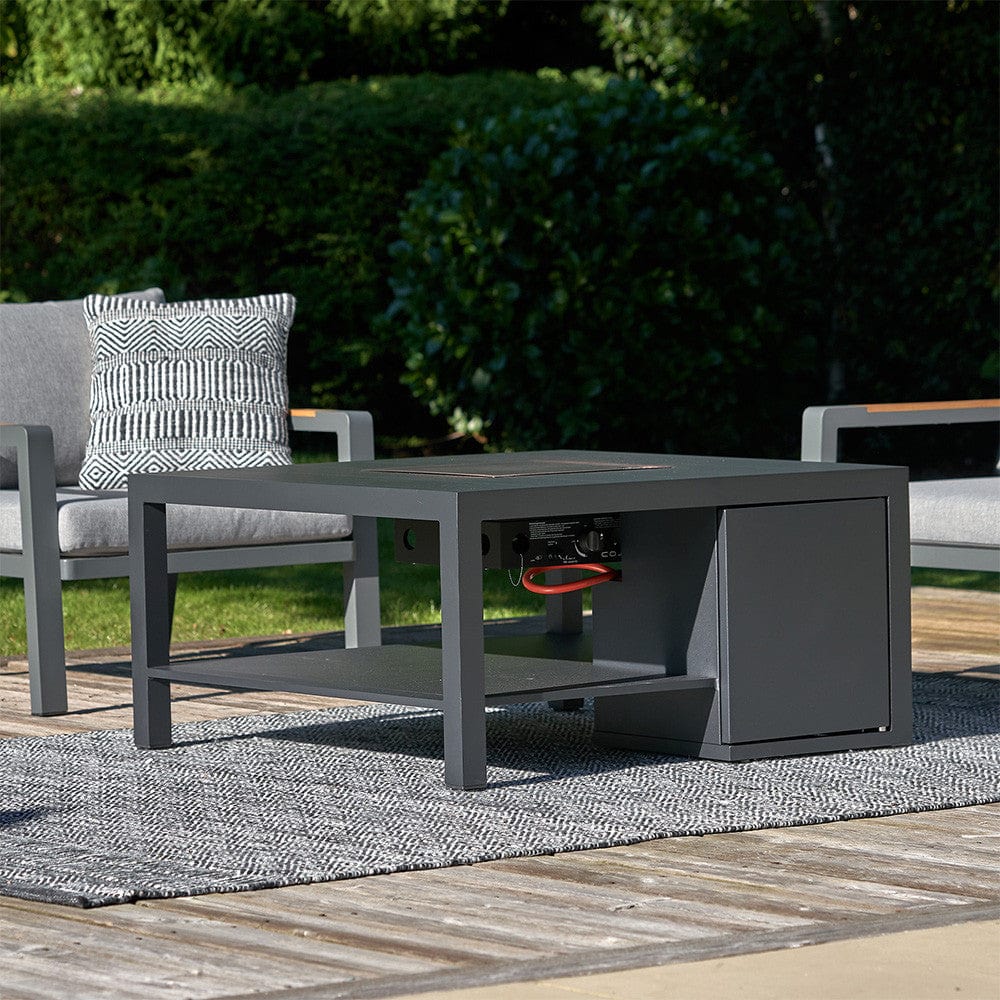 Pacific Lifestyle Outdoors Cosiflow 100 Square Anthracite Fire Pit Table House of Isabella UK