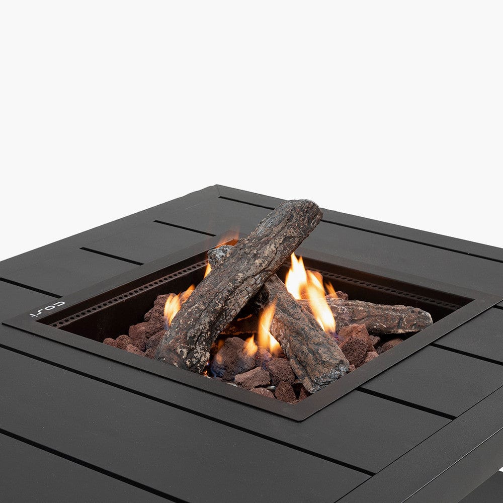 Cosiflow 120 Rectangular Anthracite Fire Pit Table.