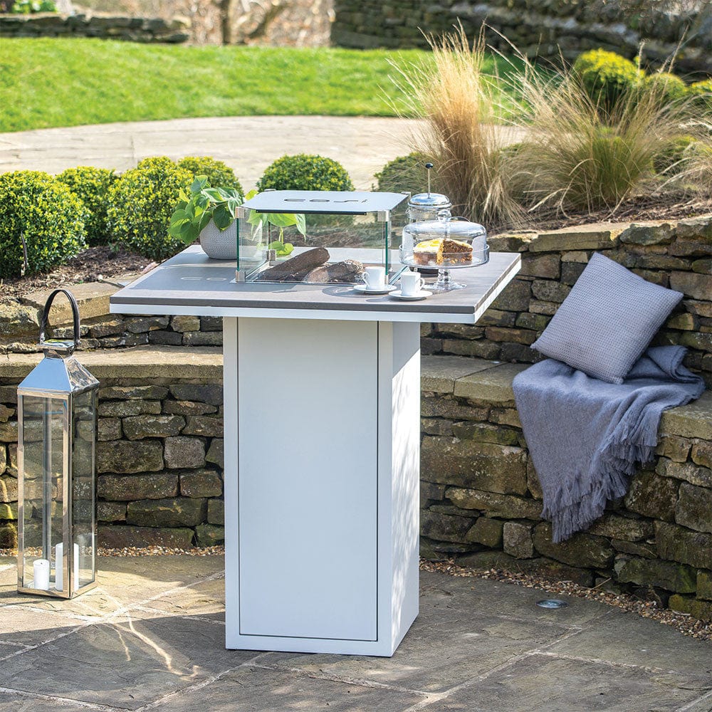 Pacific Lifestyle Outdoors Cosiloft 100 Bar Table White and Grey House of Isabella UK