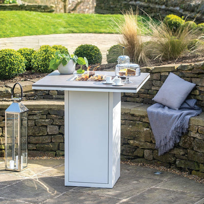 Pacific Lifestyle Outdoors Cosiloft 100 Bar Table White and Grey House of Isabella UK